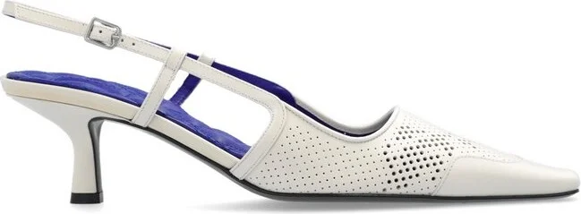 Burberry Chisel Slingback Square-Toe Pumps