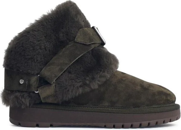 Burberry 'Chubby' Green Suede Boots