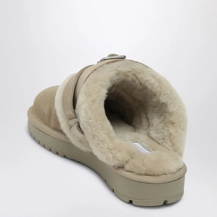 Burberry Chubby Mule In Suede And Shearling - Image 2