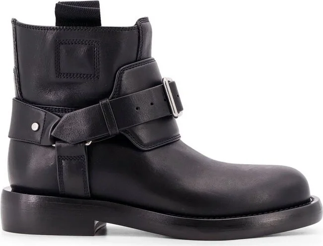 Burberry Cobble Buckle-Detailed Ankle Boots