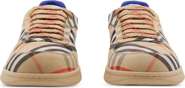 Burberry Cotton-Blend Check Terrace Sneakers Shoes - Image 4