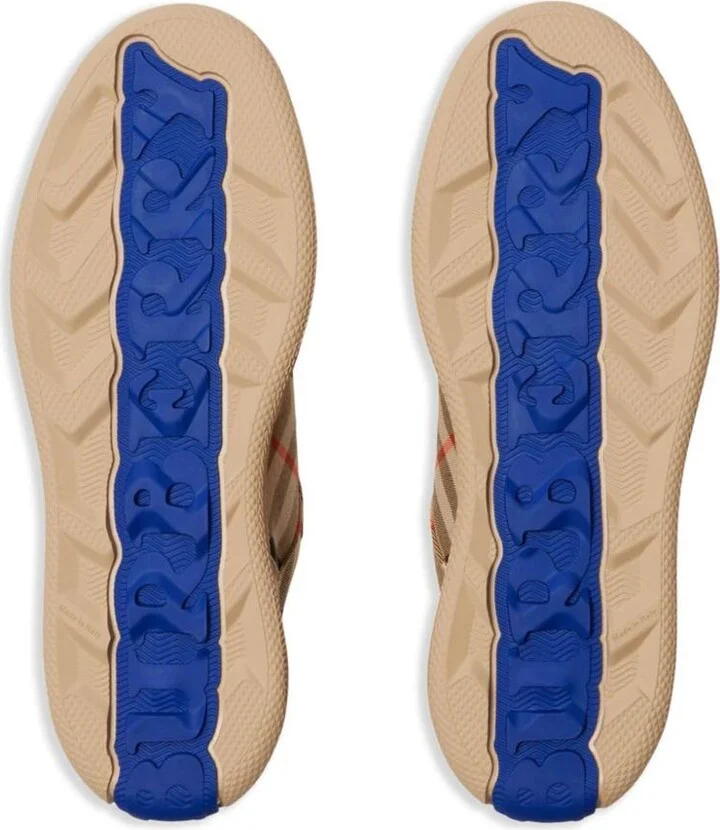 Burberry Cotton-Blend Check Terrace Sneakers Shoes - Image 6