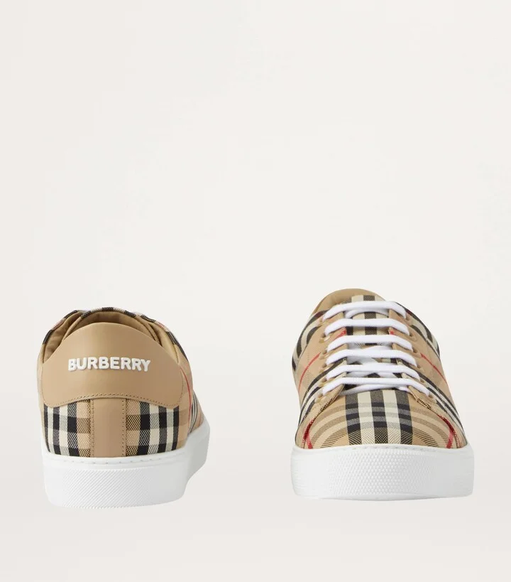 Burberry Cotton Check Sneakers - Image 5