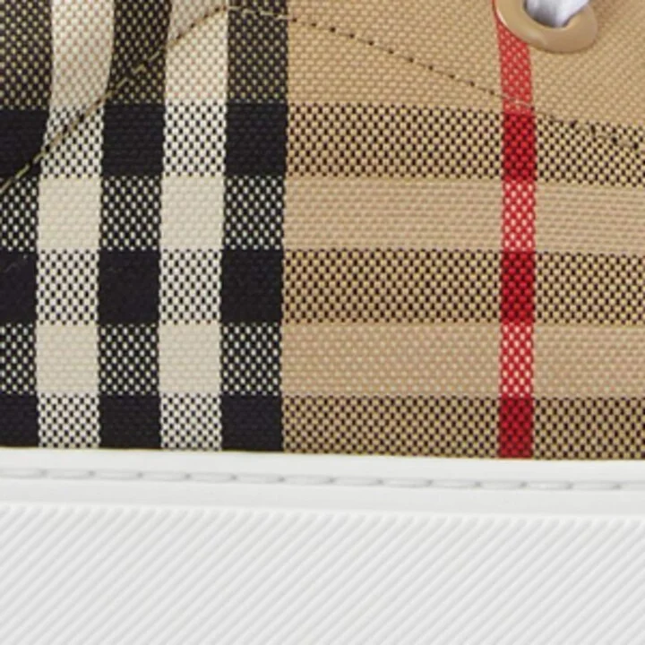 Burberry Cotton Check Sneakers - Image 6