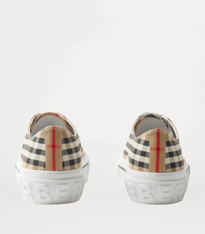 Burberry Cotton Check Sneakers - Image 3