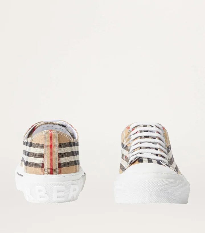 Burberry Cotton Check Sneakers - Image 5