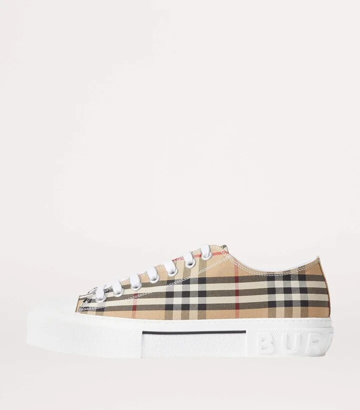 Burberry Cotton Check Sneakers - Image 6