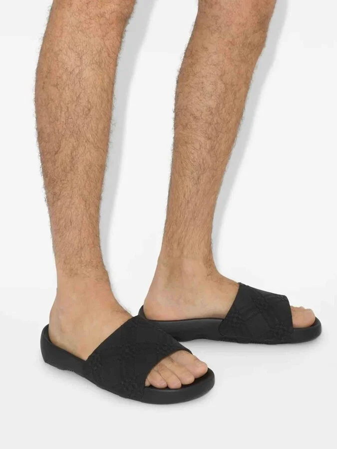 Burberry Dive Checkered Sandals - Image 7