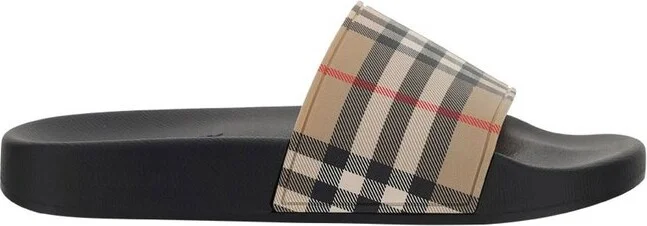 Burberry Furley Checked Slides