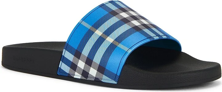 Burberry Furley Slide in Blue - Image 2