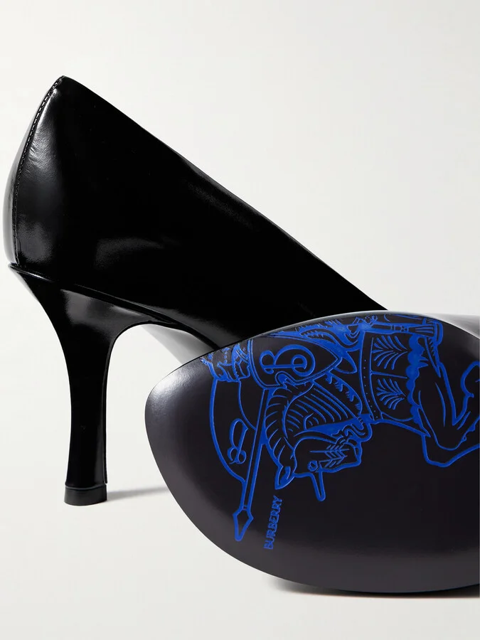 Burberry - Glossed-leather Pumps - Black - Image 4