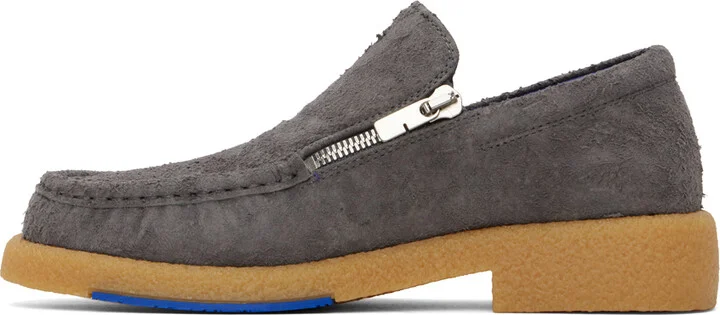 Burberry Gray Suede Chance Loafers - Image 3