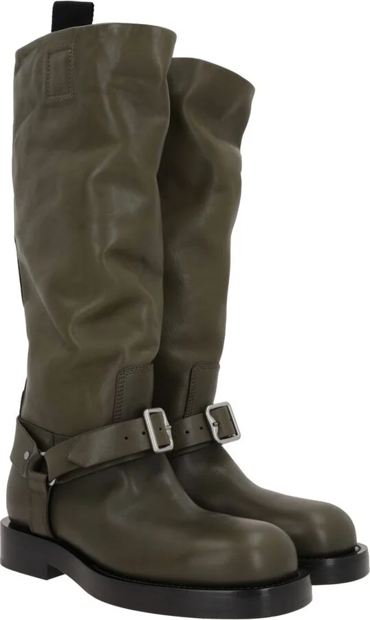 Burberry Green Leather Boots - Image 2