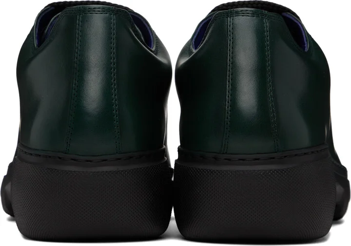 Burberry Green Leather Ranger Sneakers - Image 2