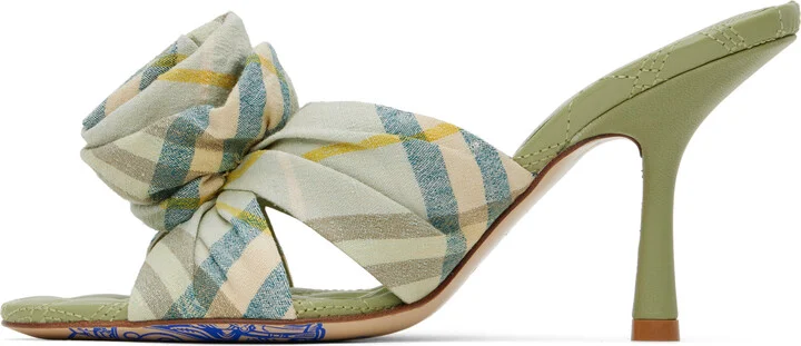 Burberry Green Mews Rose Heeled Sandals - Image 3