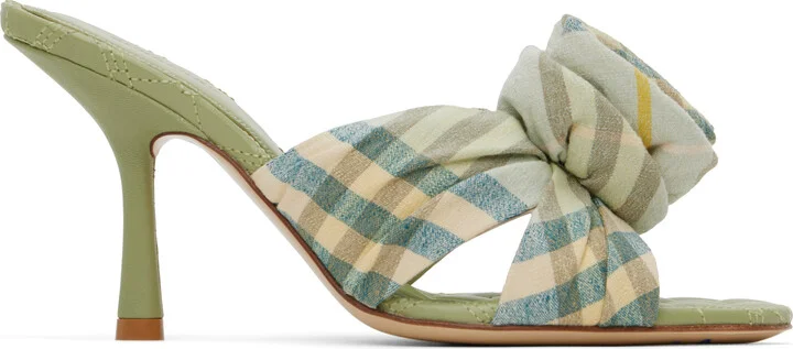 Burberry Green Mews Rose Heeled Sandals