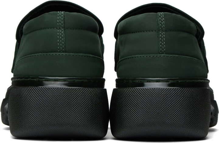 Burberry Green Nubuck Creeper Clamp Loafers - Image 2