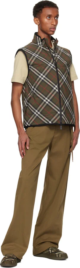 Burberry Khaki Check Terrace Sneakers - Image 5