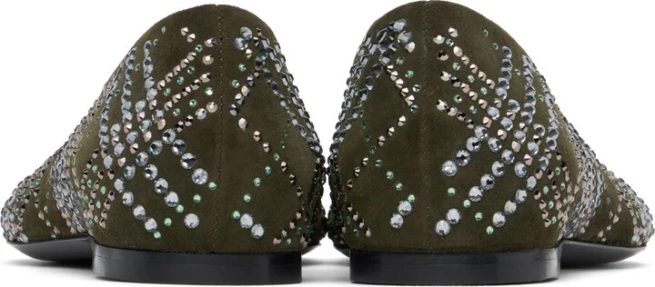 Burberry Khaki Leather Baby Ballerina Flats - Image 2