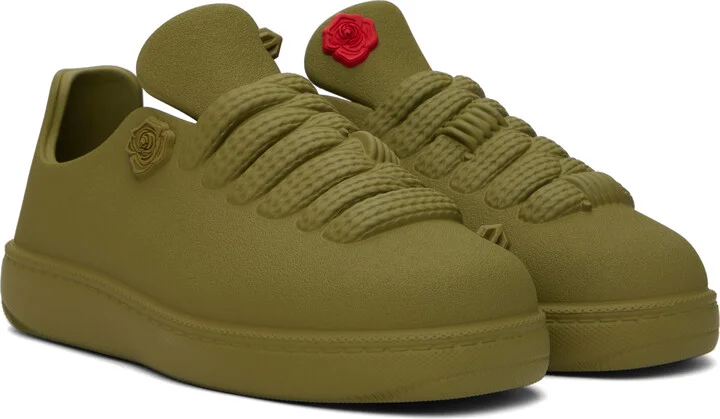 Burberry Khaki Slip-on Sneakers - Image 4