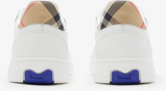 Burberry Leather and Check Terrace Sneakers​ Size: 35 - Image 4
