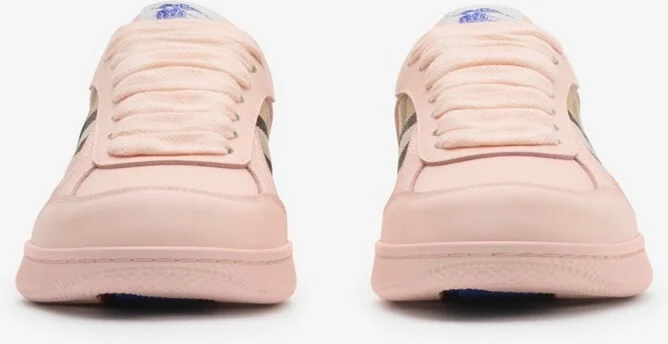 Burberry Leather and Check Terrace Sneakers​ Size: 35 - Image 3