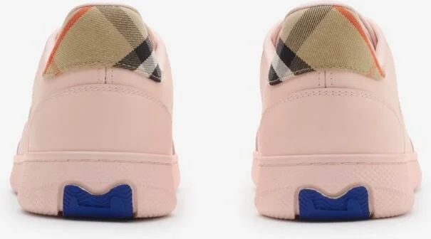 Burberry Leather and Check Terrace Sneakers​ Size: 35 - Image 4