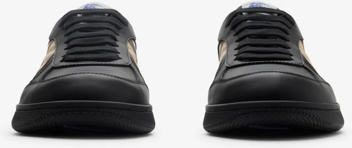 Burberry Leather and Check Terrace Sneakers​ Size: 39 - Image 3