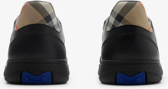 Burberry Leather and Check Terrace Sneakers​ Size: 39 - Image 4