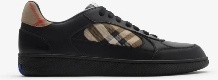 Burberry Leather and Check Terrace Sneakers​ Size: 39