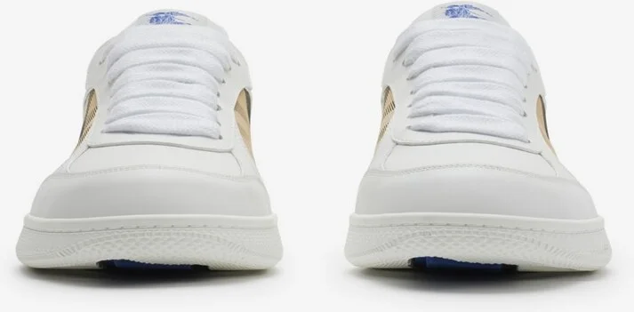 Burberry Leather and Check Terrace Sneakers​ Size: 40 - Image 3