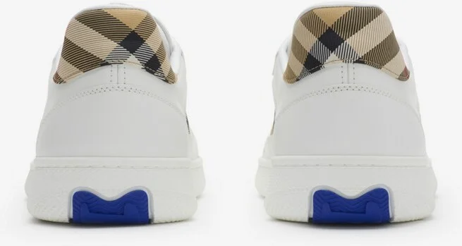 Burberry Leather and Check Terrace Sneakers​ Size: 40 - Image 4