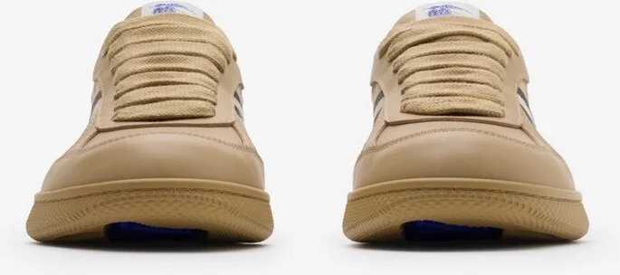Burberry Leather and Check Terrace Sneakers​ Size: 40 - Image 3