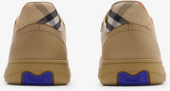 Burberry Leather and Check Terrace Sneakers​ Size: 40 - Image 4
