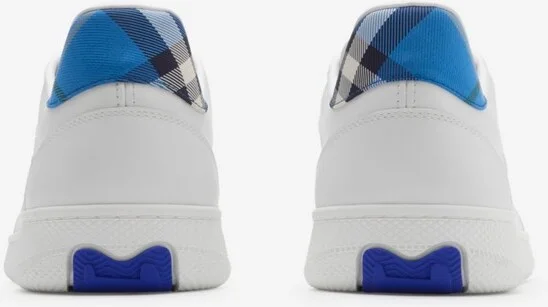 Burberry Leather and Check Terrace Sneakers​ Size: 40 - Image 4