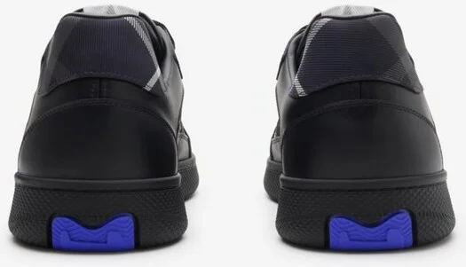 Burberry Leather and Check Terrace Sneakers​ Size: 40 - Image 3
