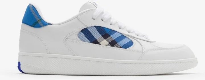 Burberry Leather and Check Terrace Sneakers​ Size: 40