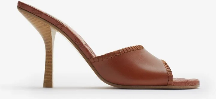 Burberry Leather Cabana Mules Size: 35