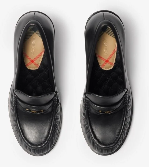 Burberry Leather Cadet Heeled Loafers Size: 35 - Image 5