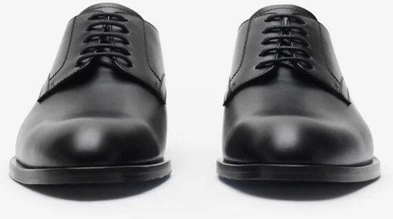 Burberry Leather Carlyle Stamp Derby Shoes Size: 40 - Image 3