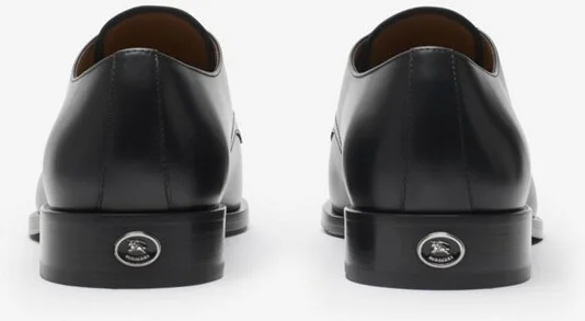 Burberry Leather Carlyle Stamp Derby Shoes Size: 40 - Image 4