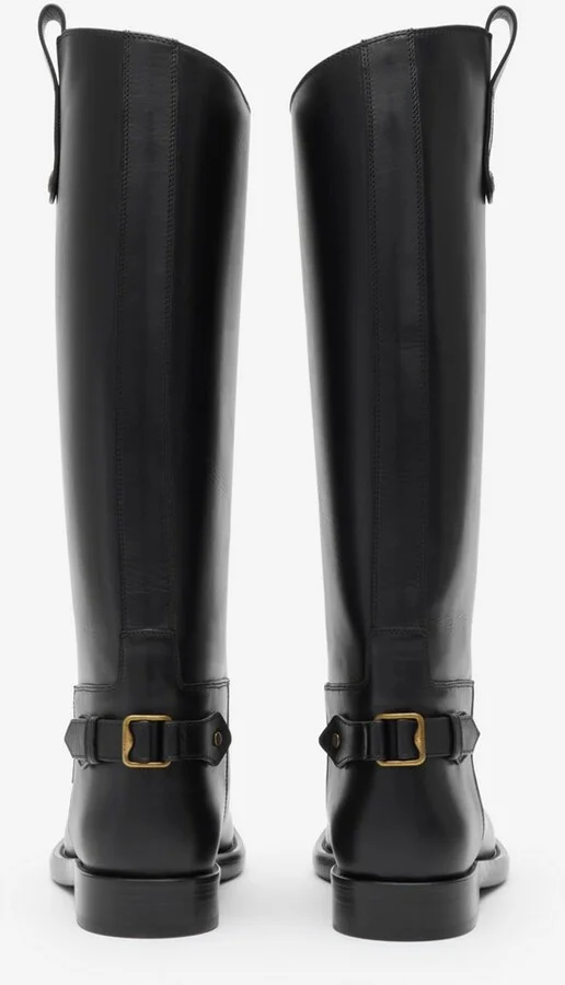 Burberry Leather Cavalier Boots Size: 35 - Image 3