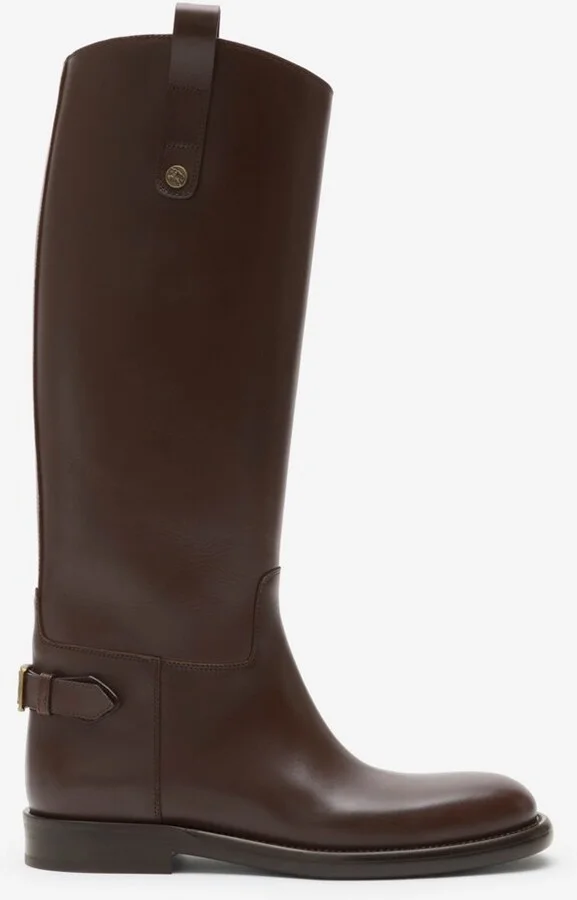 Burberry Leather Cavalier Boots Size: 35