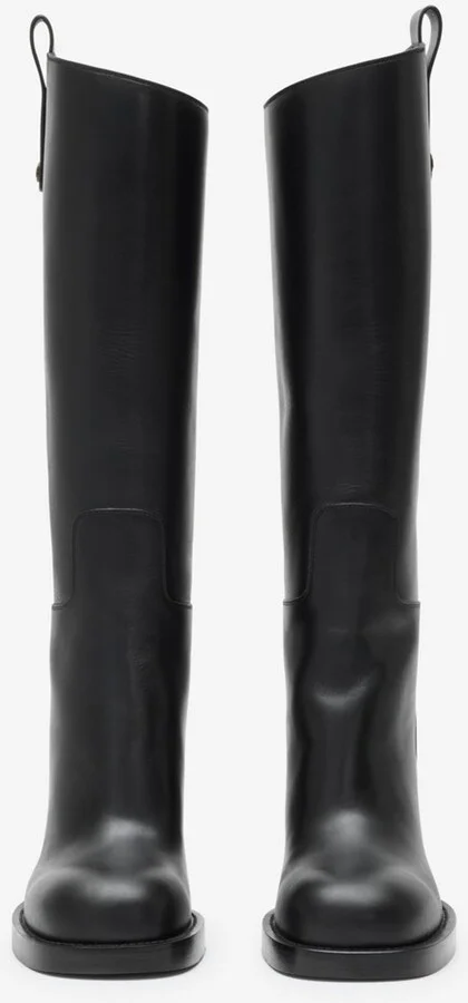 Burberry Leather Cavalier Heel Boots Size: 35 - Image 2