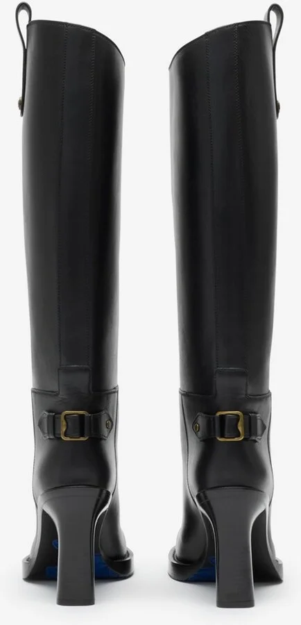 Burberry Leather Cavalier Heel Boots Size: 35 - Image 3