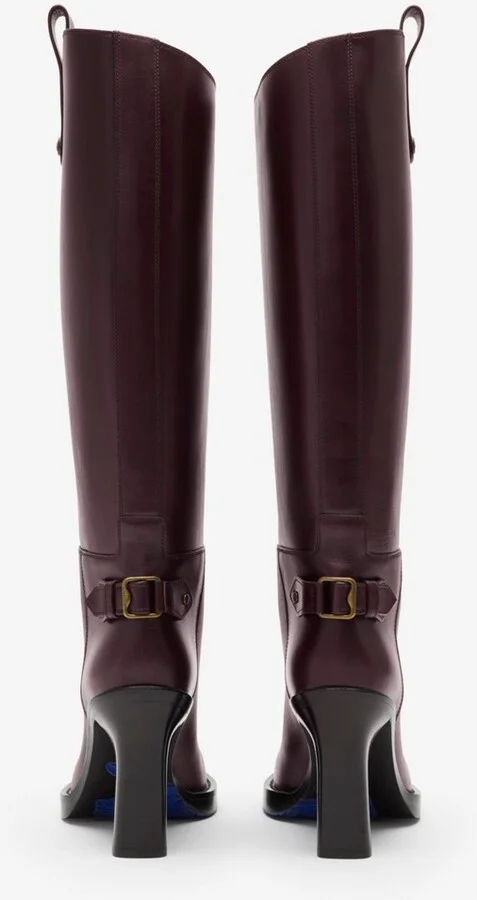 Burberry Leather Cavalier Heel Boots Size: 35 - Image 3