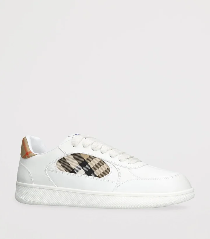 Burberry Leather Check Terrace Sneakers - Image 3