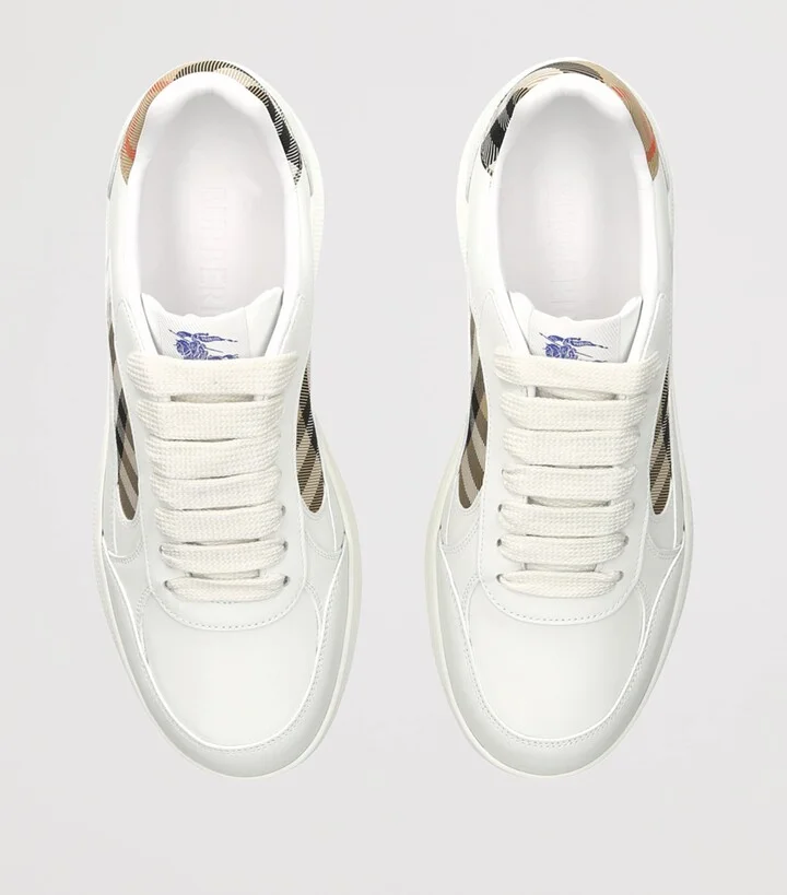 Burberry Leather Check Terrace Sneakers - Image 4
