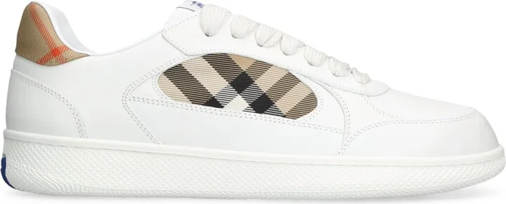Burberry Leather Check Terrace Sneakers