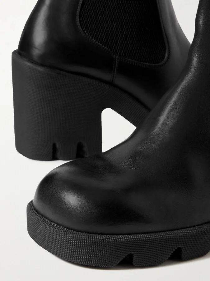Burberry - Leather Chelsea Boots - Black - Image 4